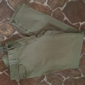 Tommy Hilfiger Size 6 Skinny Ankle Crop  Pants, Olive